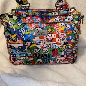 Jujube Toki TOKIDOKI BeSassy handbag mombag diaper bag stroller rings keys hooks